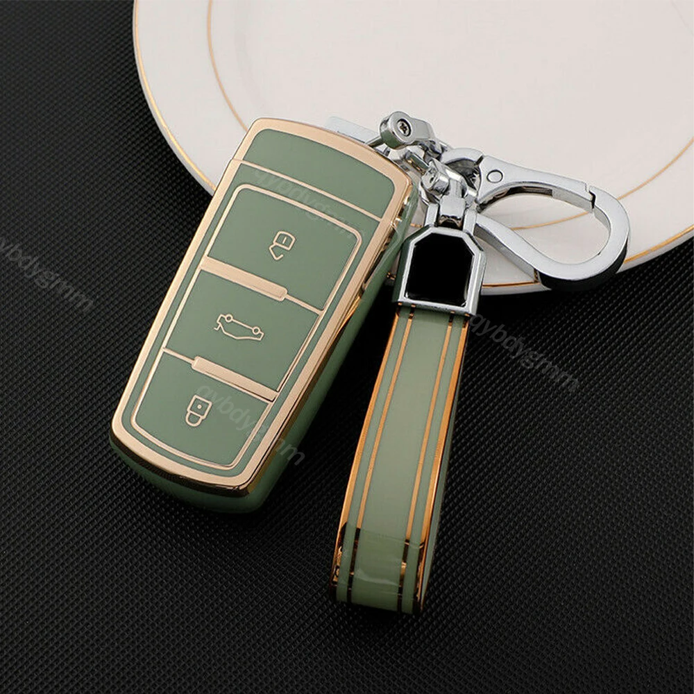 

Soft TPU Car Remote Key Cover Case Fob Shell Protector Fit For VW Volkswagen Passat CC B6 Keychain Accessories