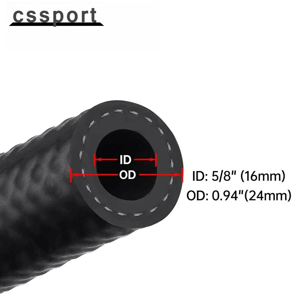 

Высокое качество 7,6 м 5/8 "Топливный шланг газовые линии резиновый NBR нажимной шланг для системы PCV выброс пара черный