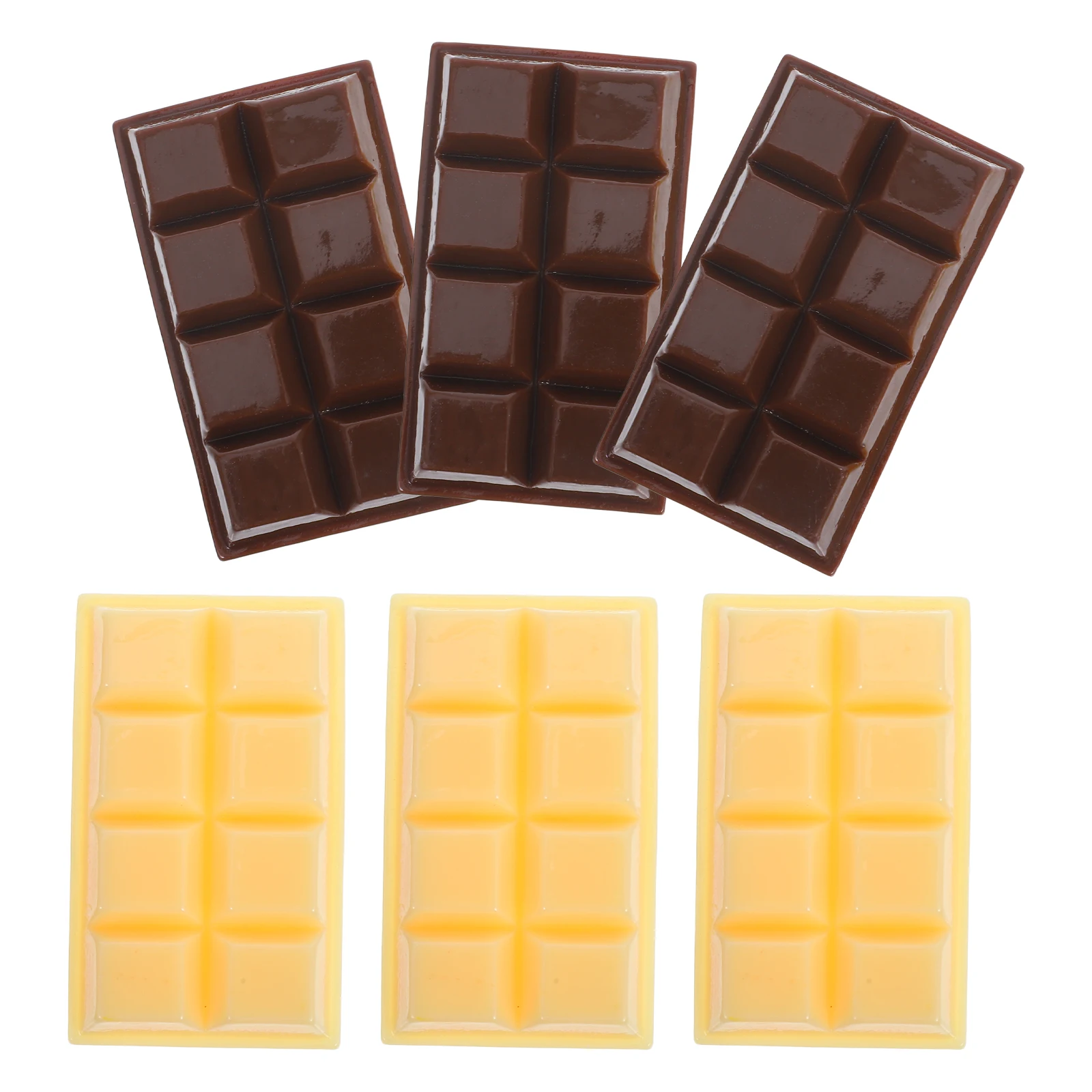 Nornements de chocolat simulés en résine, 6 pièces, décor réaliste, couleur classique, entretien facile, table multifonction pour gâteau