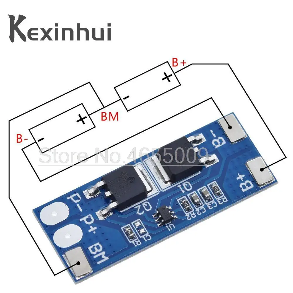 2S 8A Li-ion 7.4v 8.4V 18650 BMS PCM 15A Peak Current Battery Protection Board bms Pcm For Li-ion Lipo battery Cell Pack