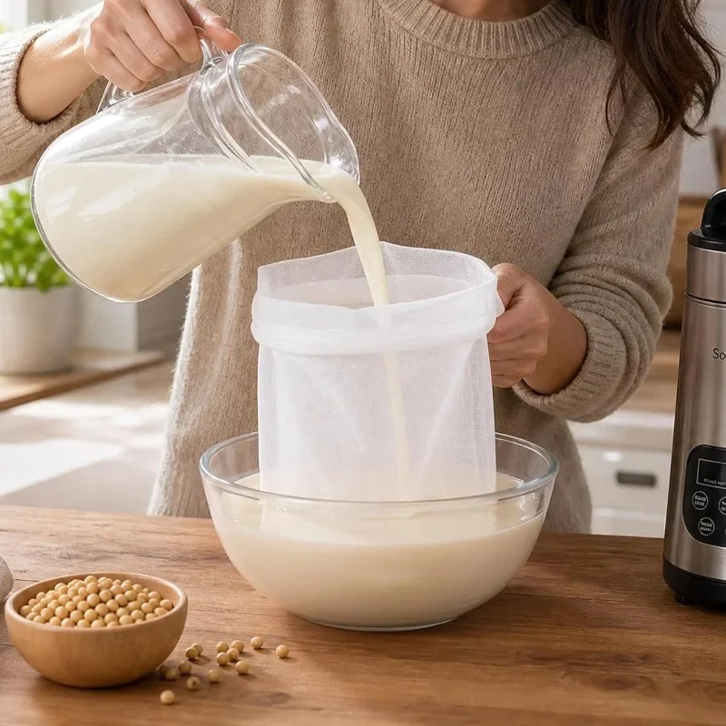 Reusable Cheese Cloth Filter Bags for Tea Yogurt Cold Brew Milk Tea Strainers Soap Herbs Spice Strainers Muslin Drawstring Bags