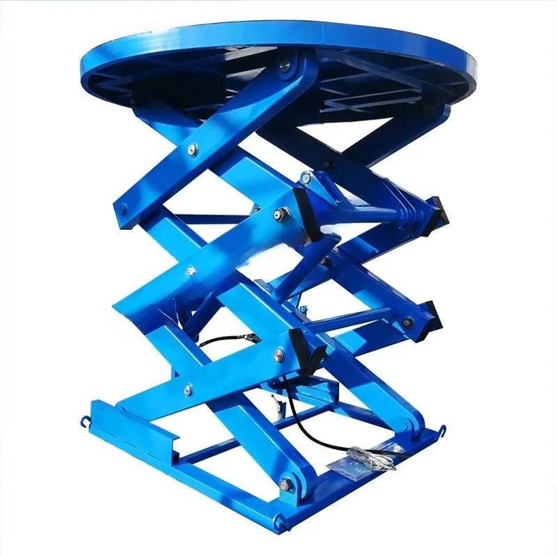 Scissor car rotating stage, hydraulic turntable rotating elevator