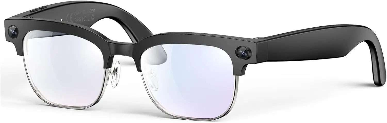 AI Smart Glasses with 8MP 4K Camera, Voice Control, Bluetooth Translation, IP67 Waterproof for Business & Outdoor Use