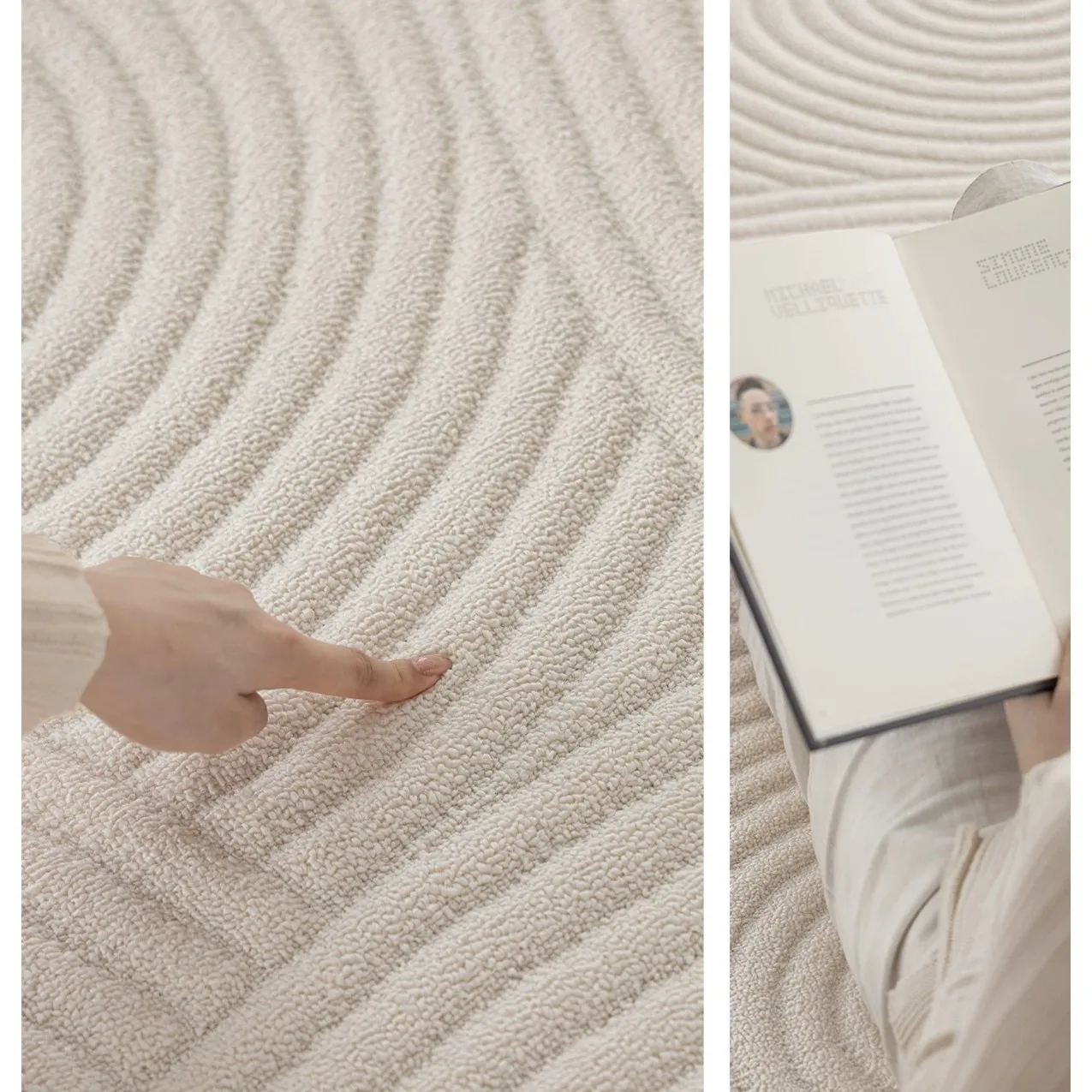 Waterproof, stain-resistant, low-maintenance, sound-absorbing bedroom rug - diatom silk