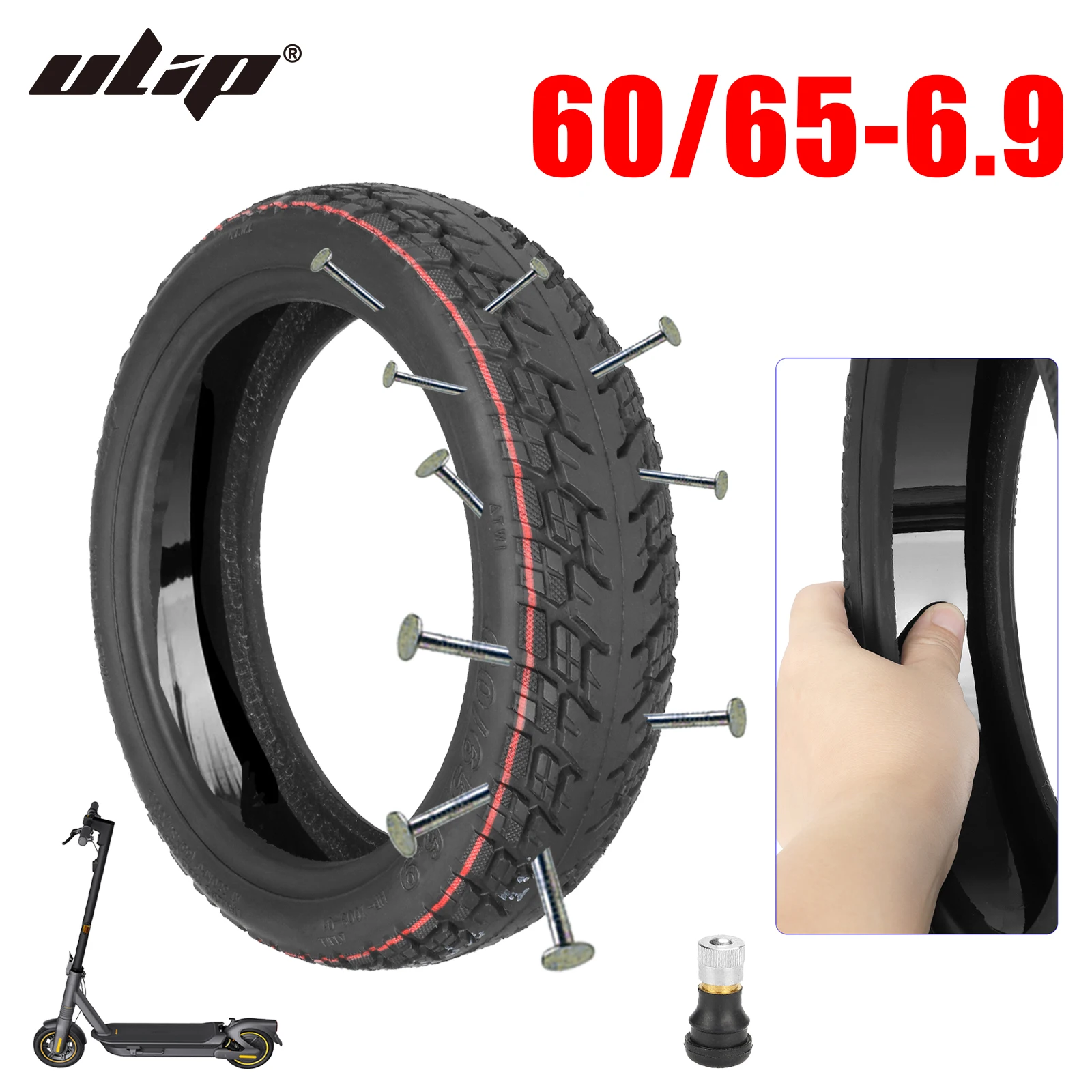 Ulip 60/65-6.9 Off-Road Self-healing Tires For Ninebot G2/G65 E-Scooters Quality Vacuum Tubeless Tyres Built-in Self-repair Glue