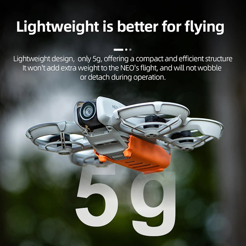 1pc Lightweight Battery Protective Case Bottom Protector Landing Gear Body Color/Orange For DJI NEO