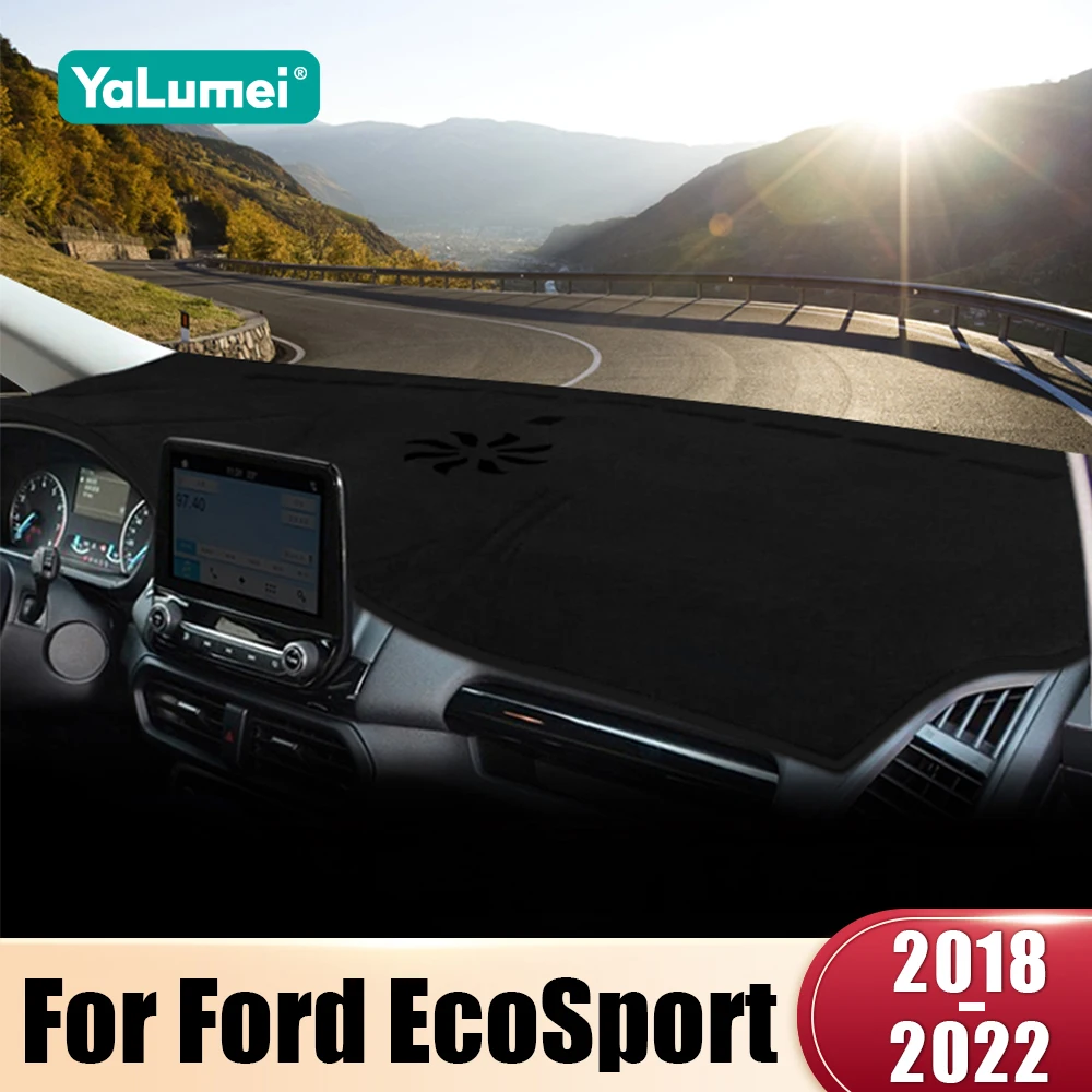 

Для Ford EcoSport MK3 2018 2019 2020 2021 2022, чехол на приборную панель автомобиля, избегайте света, солнцезащитный козырек, ковры с защитой от УФ-лучей, нескользящий чехол, коврик