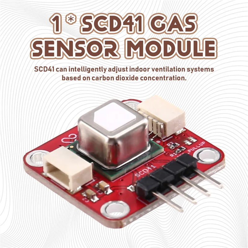 O módulo sensor de gás M18K-SCD41 detecta temperatura e umidade do dióxido de carbono CO2 em um sensor I2C