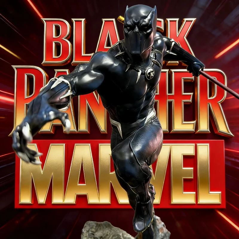 

In Stock New Black Panther Full Body Statue 16 Inch GK Resin Replica Collectible Figure Desktop Decor For Superhero Fans