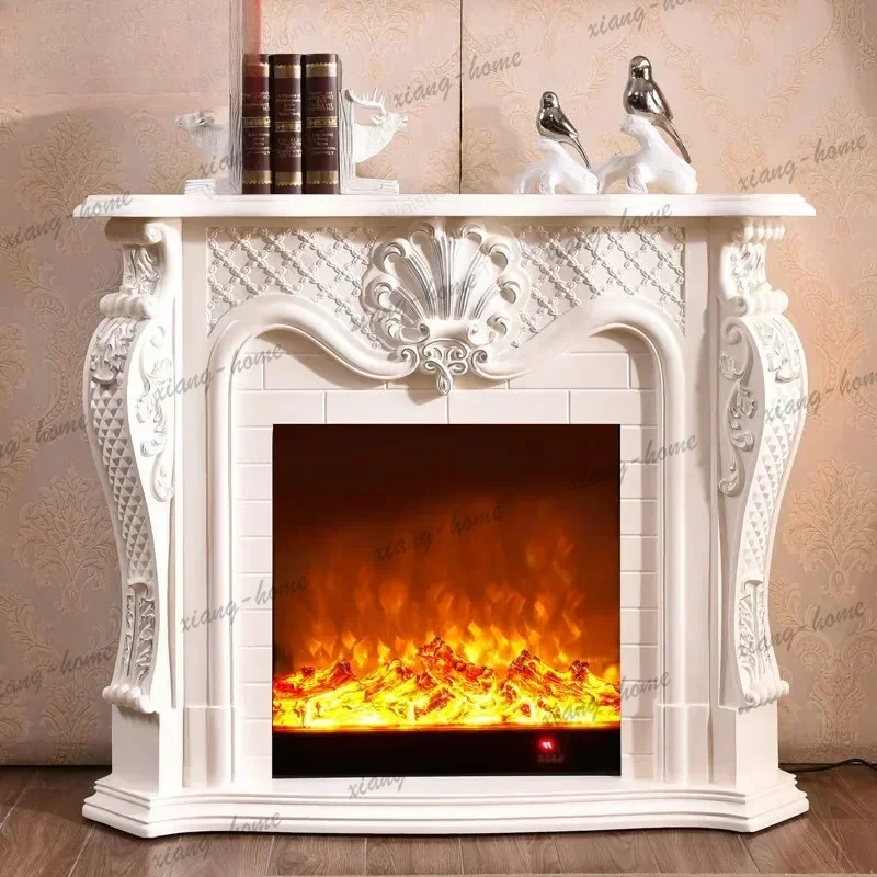 FG Fireplace decorative cabinet American villa household mantel carved decorative heating fireplace core