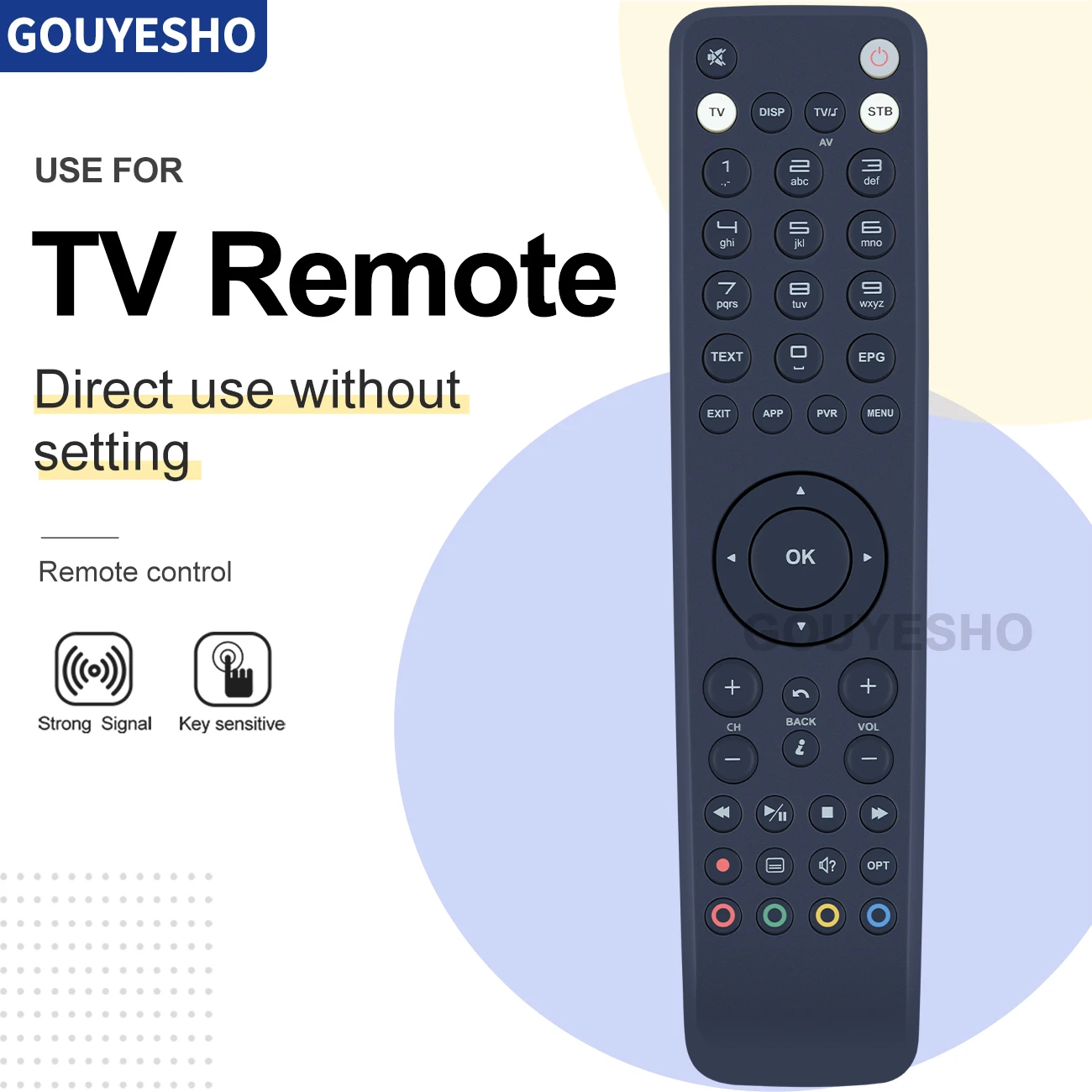 NEW RC2424540/01 FOR HDTHUNDER TV REMOTE CONTROL high glossy