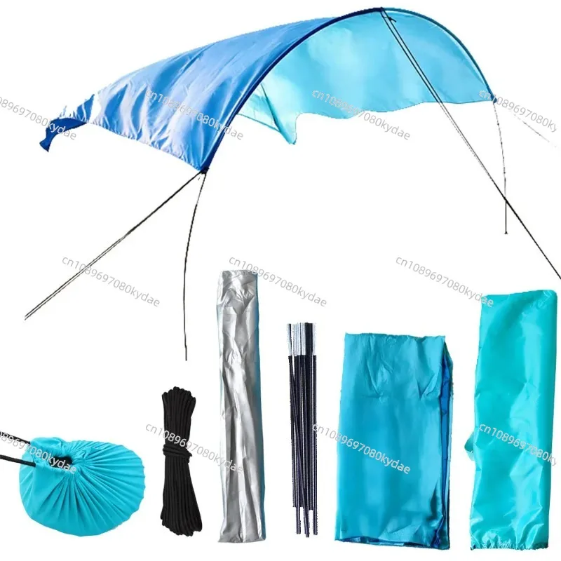 Beach Canopy Portable Quick-open Sunscreen Seaside Wind Power Awning Canopy