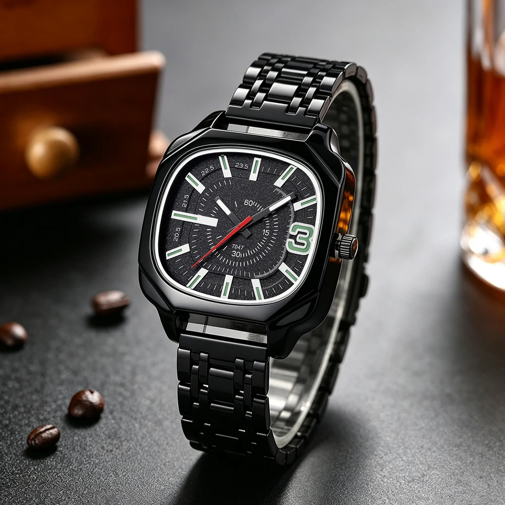 1pc Men's New Quartz Watch, Stylish Appearance, Ideal Gift for Fathers & Boyfriends (Box Not Included)