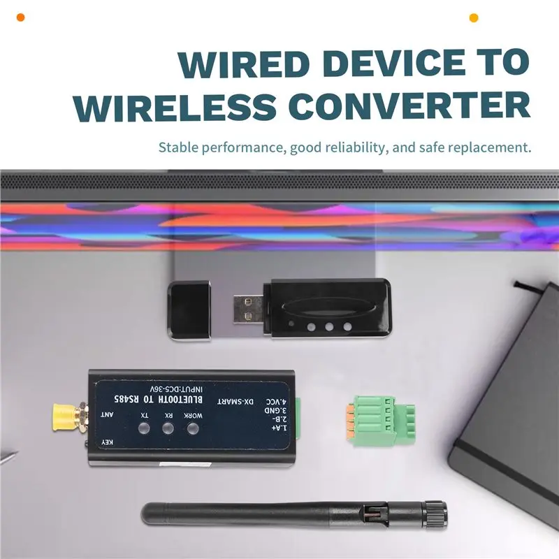 M51K-DX-CP24 Converter RS485 To Bluetooth Serial Adapter For PC For Wired Devices To Wireless Industrial Communication