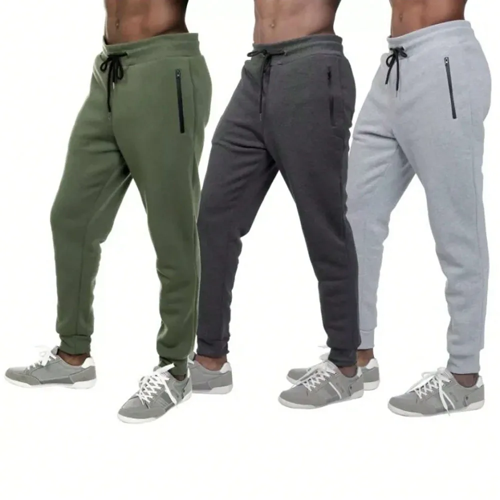 

Retro Fitn Running Pants Color Sweatpants Trendy All-Match Long Casual Trousers Polyester Fiber Straight Leg Pants