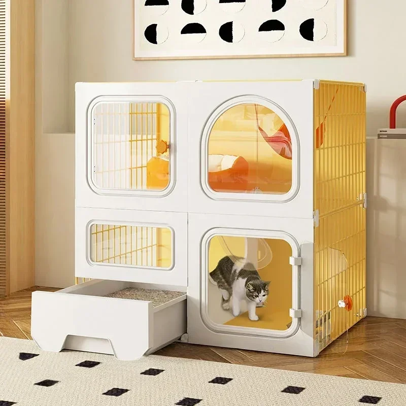 

Stylish Cages Comfortable Cage Bold Encryption Villa Multi-layer Breathable Big House Litter Pet Cage