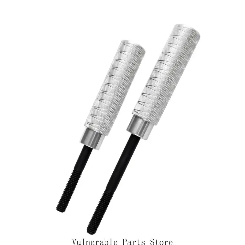Aluminum Motorcycle Frame Guard Pair with Two Threaded Mounting Stems for Low Speed Tip Over Side Damage