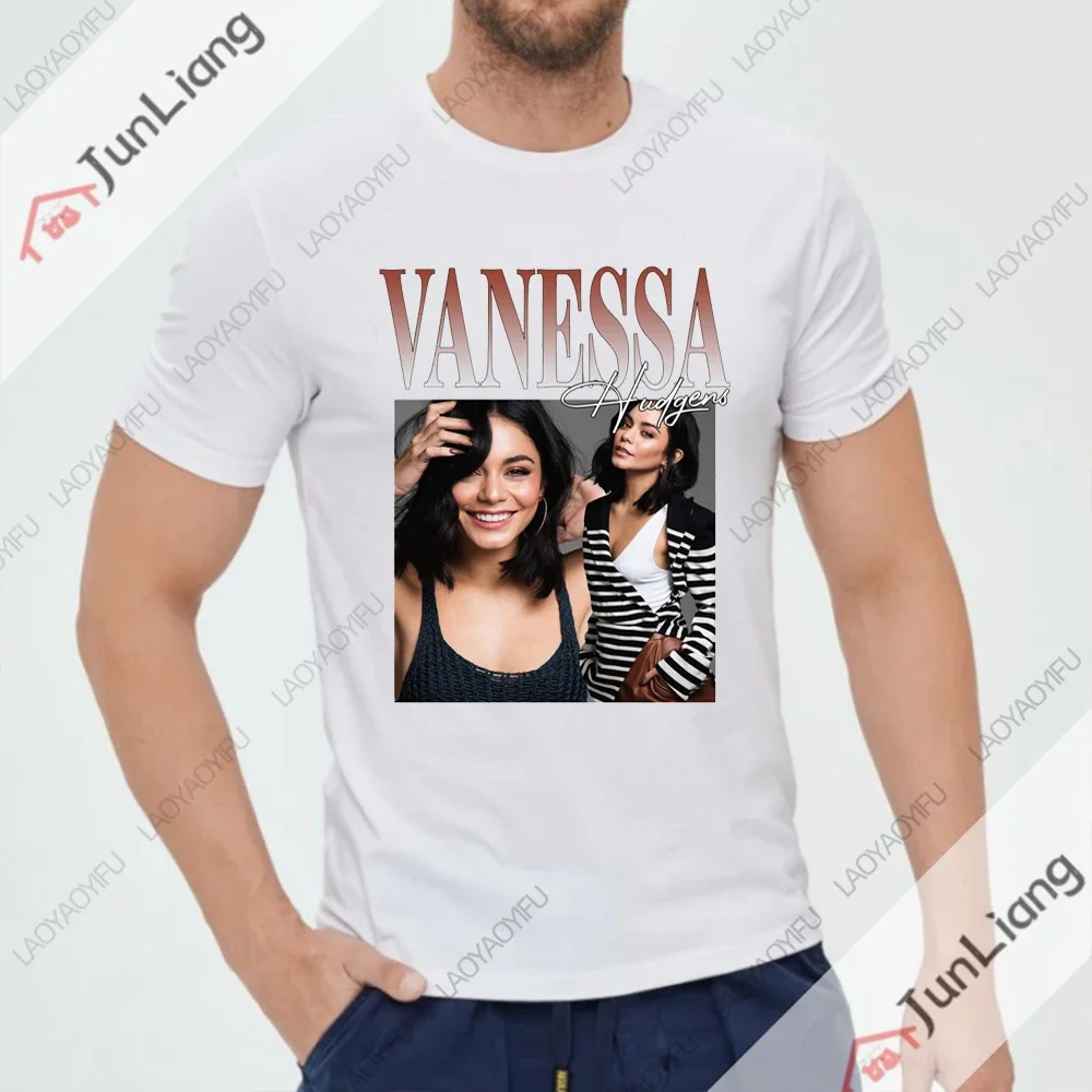 فانيسا هادجنز ملابس للرجال مروحة المغني الجرافيك تي شيرت خمر تي شيرتات قصيرة الاكمام الشارع الشهير Harajuku للنساء