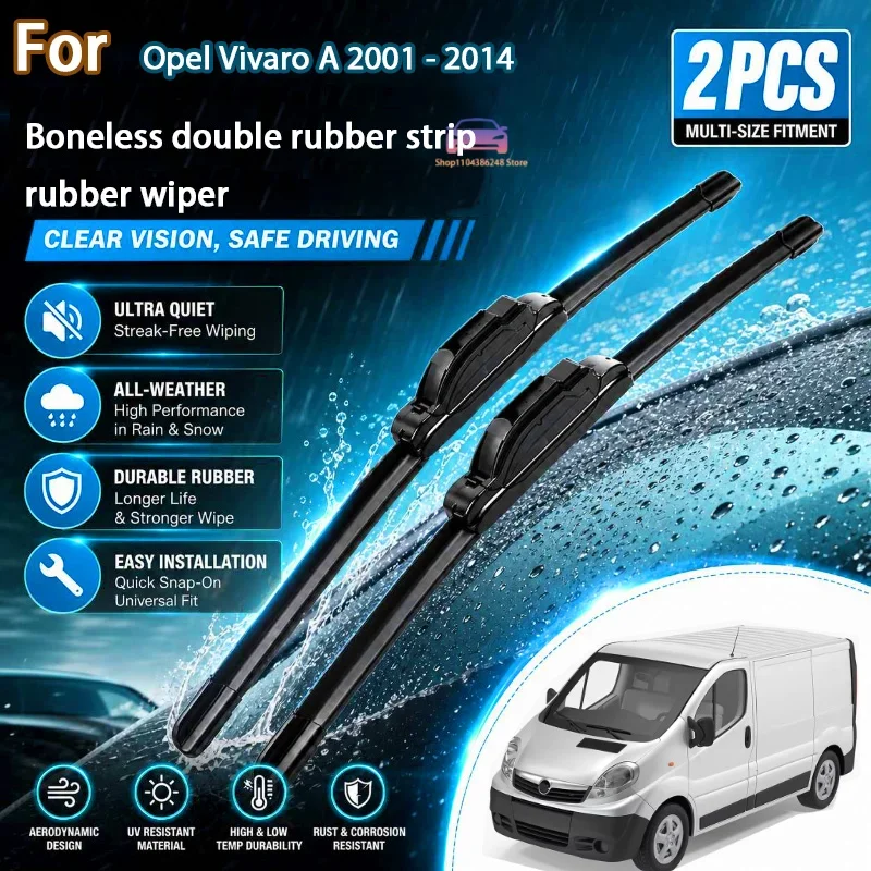 

All Season Front Windshield Wiper Blades For Opel Vivaro A 2001-2014 24"+21" Auto Replacement Parts