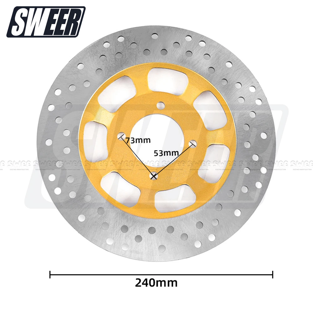 Motorcycle Front Brake Float Disc Caliper 4 Hole Suitable For Yamaha RX King 135 (RX-K) Original Replace 240MM Disc Brake Pad