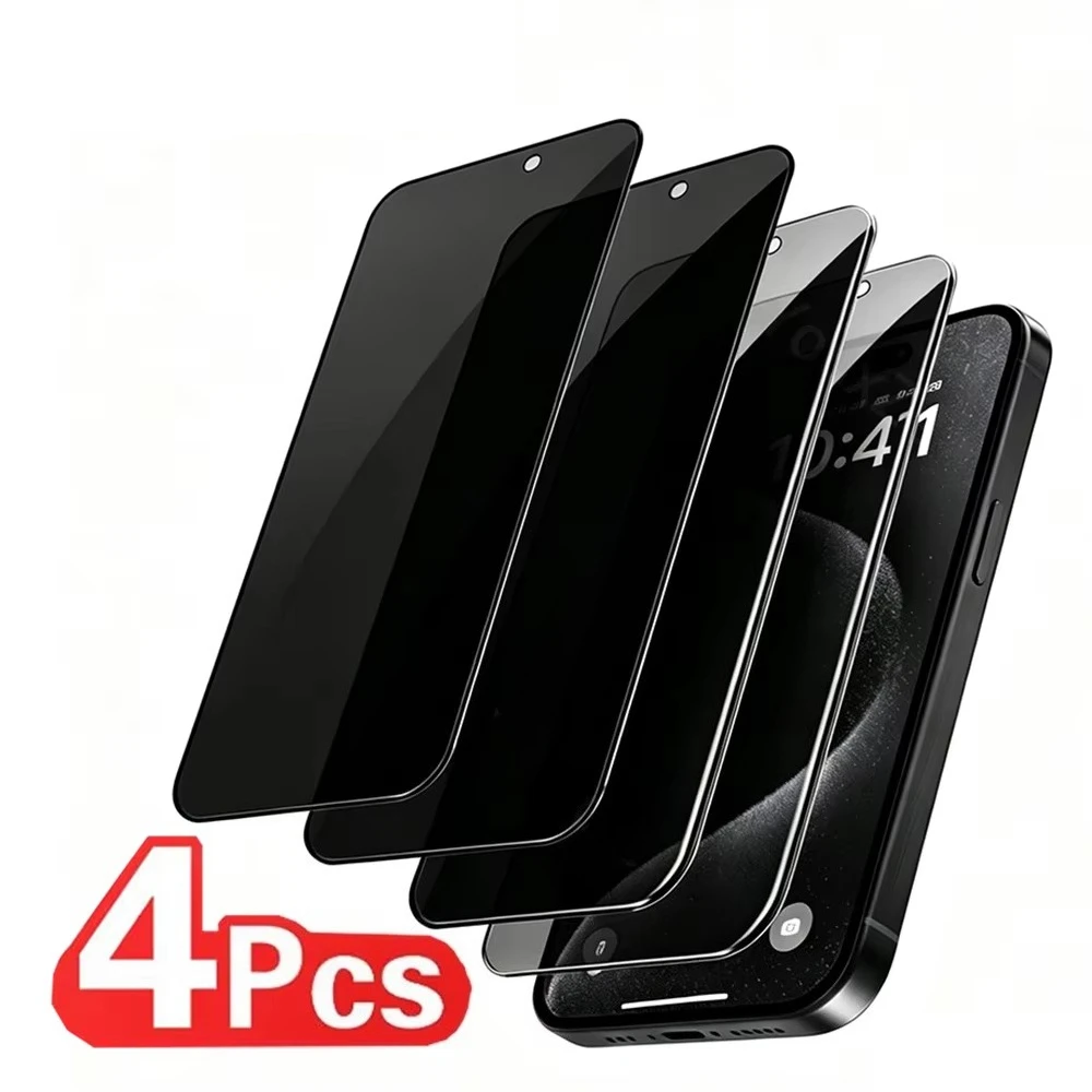 4 Stück Sichtschutzfolie für Xiaomi Poco X8 Pro Max M6 M7 F3 F4 GT X3 X5 X7 Pro M3 C3 C31 Abdeckung Kratzfestes Gehärtetes Glas
