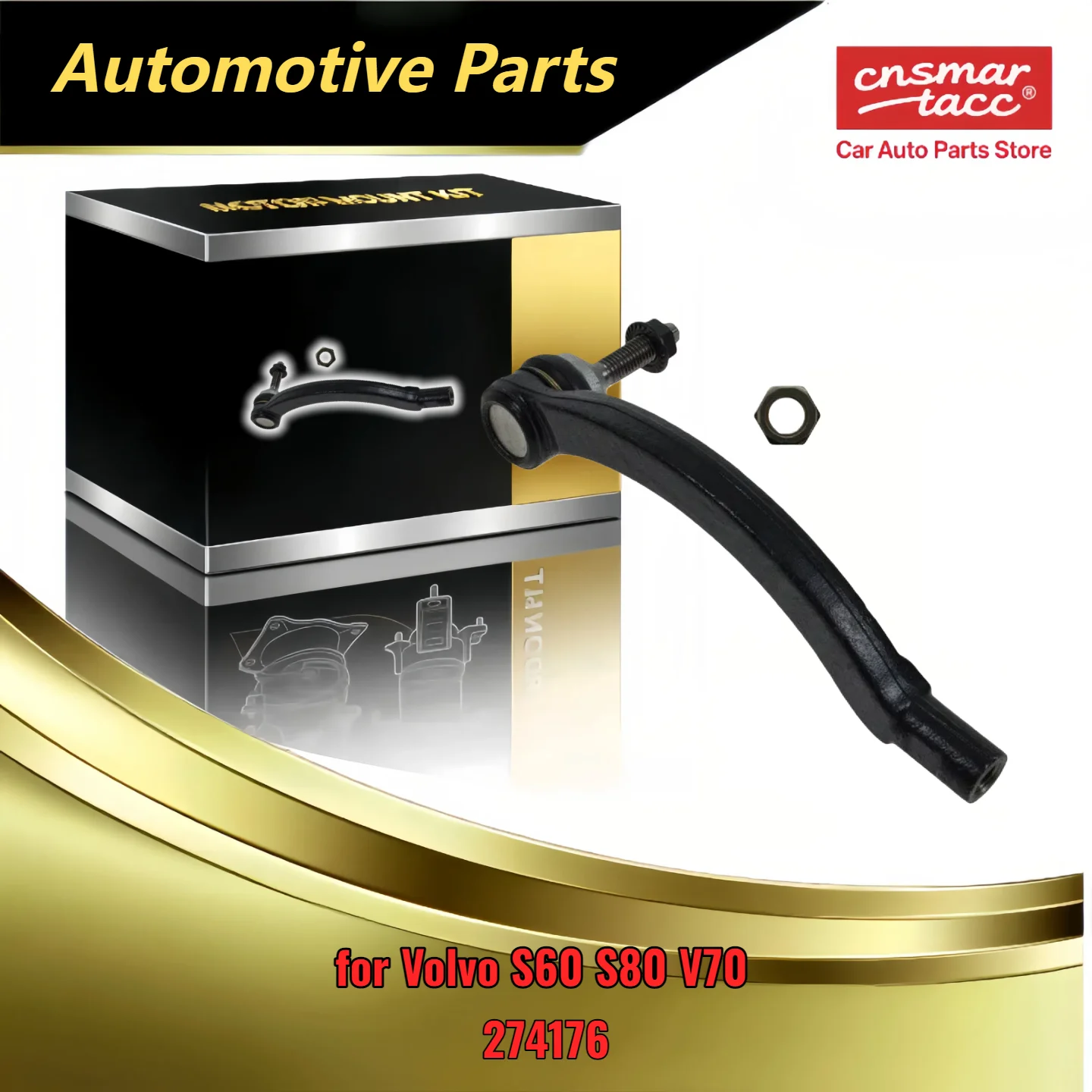 

Наконечник передней и внешней рулевой тяги прямого посадки со стороны пассажира, правая правая для Volvo S60 S80 V70, совместим с 274176