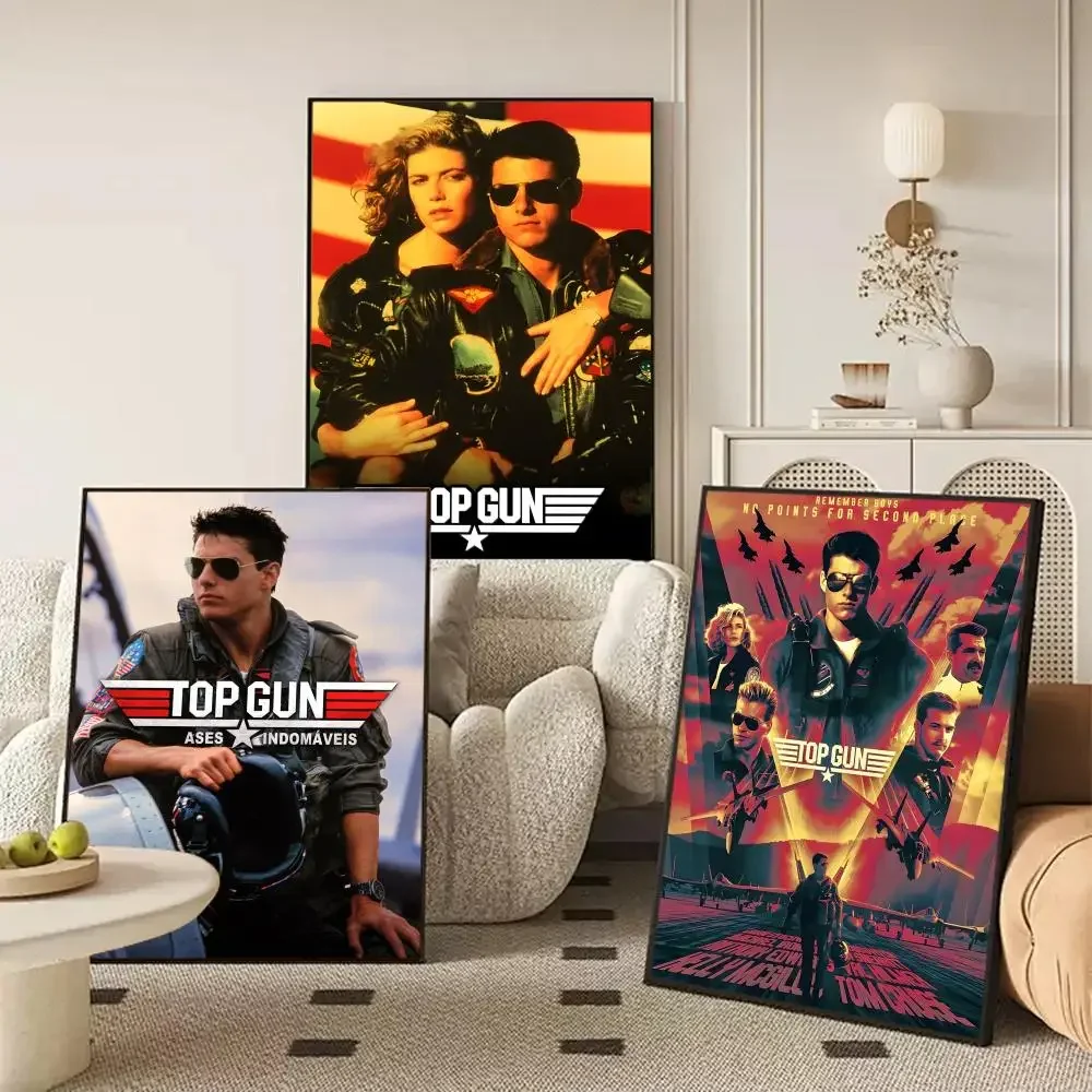 Top Gun Maverick Modern Movie Poster Self-adhesive Art Waterproof Paper Sticker Coffee House Wall Decor