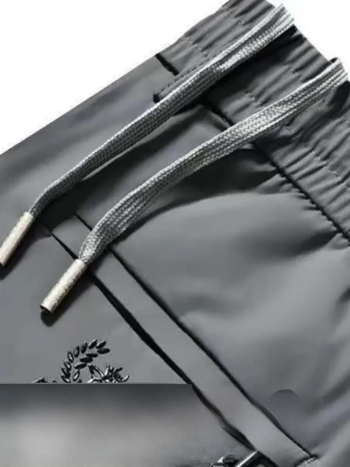 

Men's Spor Straight Leg Ice Silk Casual Pants Summer Thin Loose Fit Long Trousers Faionable Polyester Fiber Neutral Sle