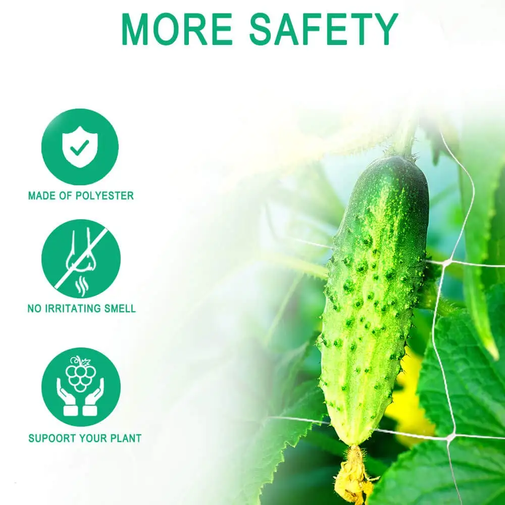 Plastic Trellis Netting Heavy-Duty Garden Netting Roll for Climbing Plants Melons Vegetables and Grape Rack
