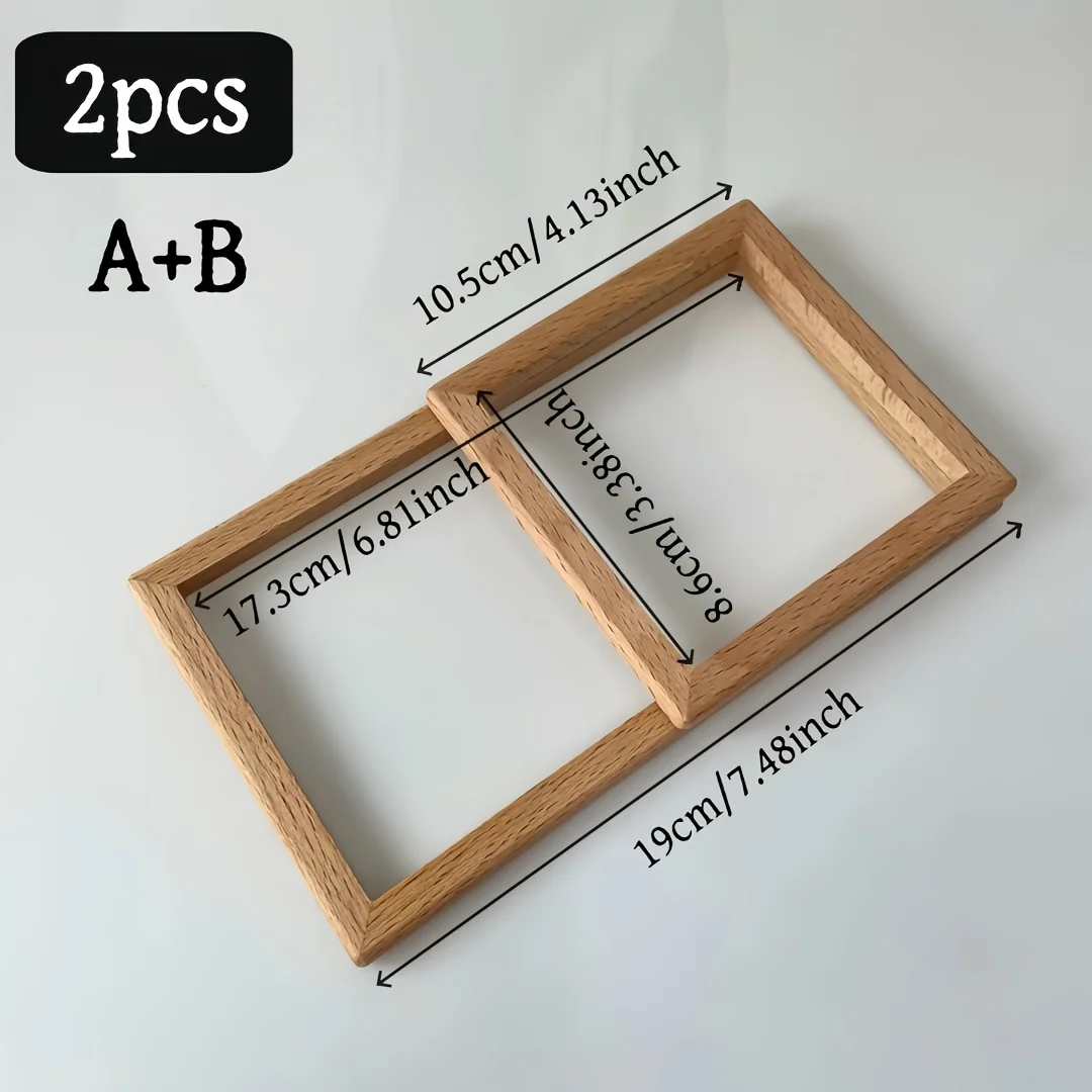 1/2pcs Walnut and Beech Switch Decorative Frames, Narrow-border Switch Decor, Simple Solid Wood Decorative Frame