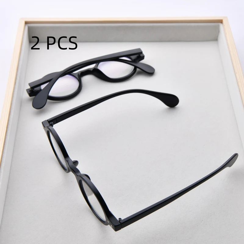 2PCS Anzug Mode Oval Lesebrille Bunte Anti Blau Licht Presbyopie Brille Für Frauen Männer 1,0 Bis + 4,0 – Detail 5