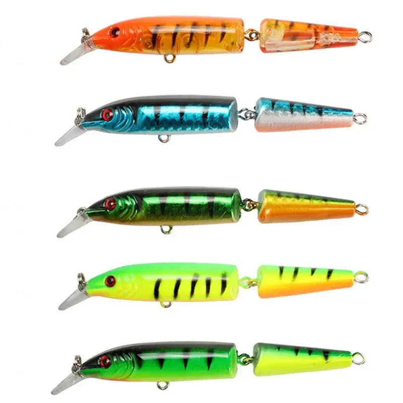 5PCS Swimbait Fishing Lure 10.5cm Multi Jointed 2 Sections Swimbaits Hard Bait Pike Wobbler Pesca Carp Minnow Fishing Lures Set