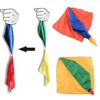 4 Colors Changing Magic Silk Scarf Magic Trick By Mr. Tricks Joke Props Magician Supplies Kids Children Beginner Learning Tools