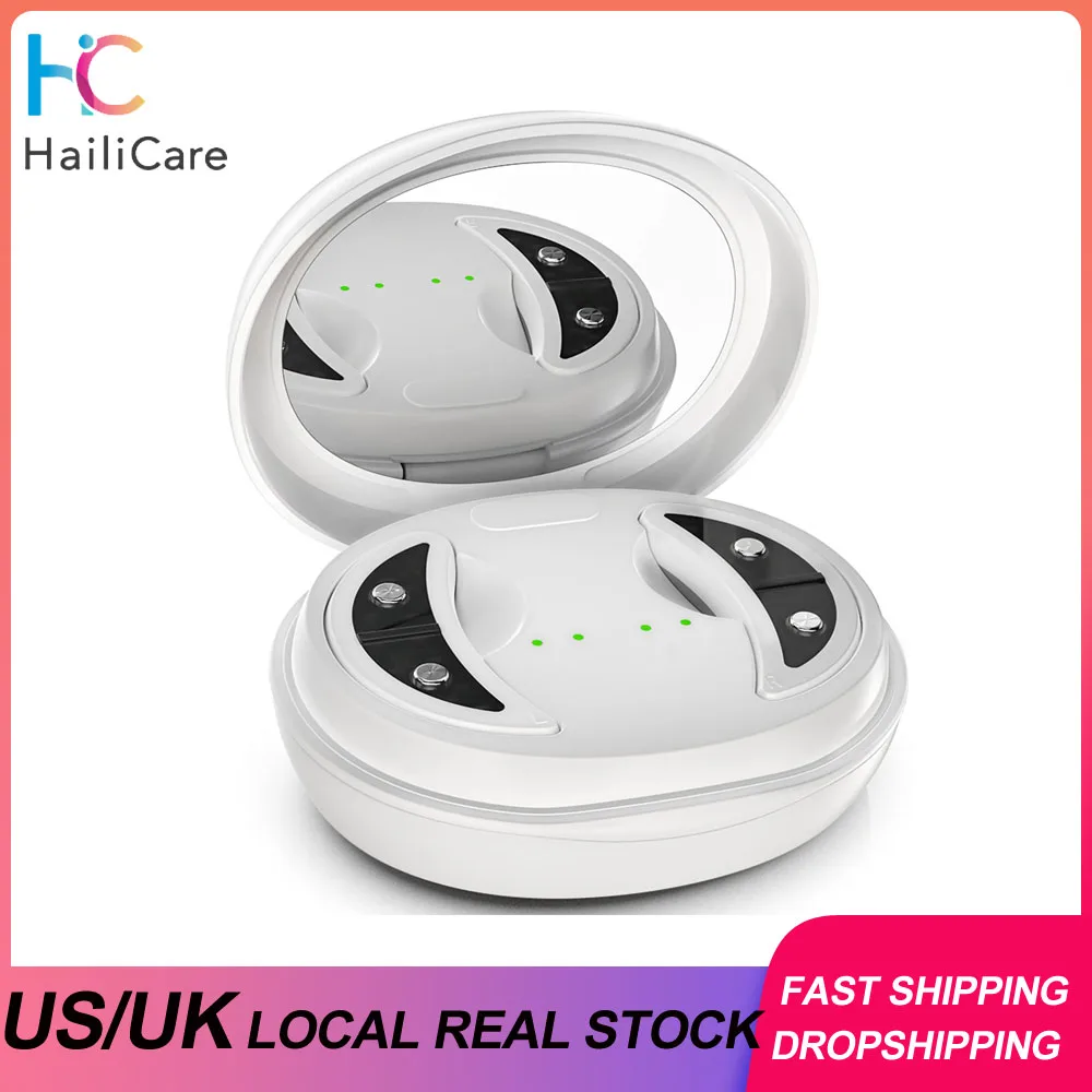 Elektryczny masażer do oczu z mikroprądami, dostępny w USA i Wielkiej Brytanii, urządzenie kosmetyczne redukujące cienie pod oczami i worki pod oczami, łagodzące zmęczenie.