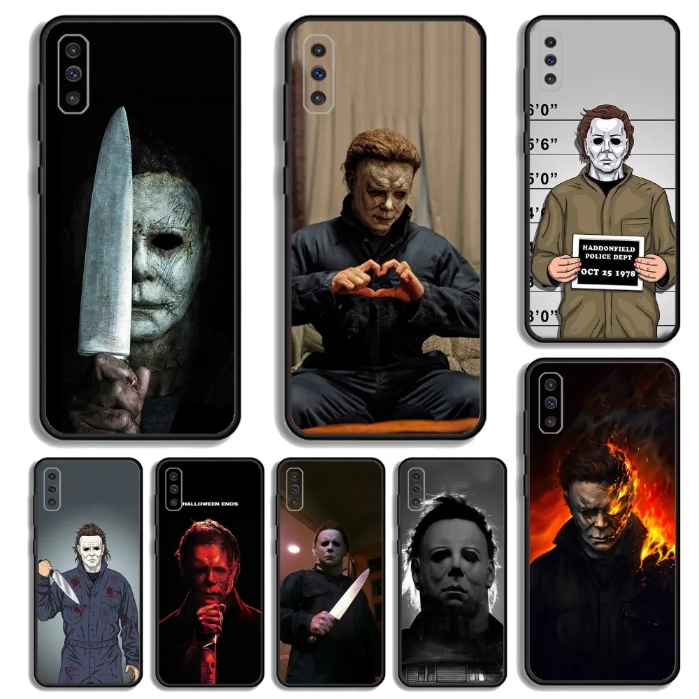 Michael Myers Horror H-Halloween  Phone Case For Samsung S23,23,22,30,21,10,9,Note20 Ultra,Lite,Ultra,5G,Plus,FE,Black Soft Case