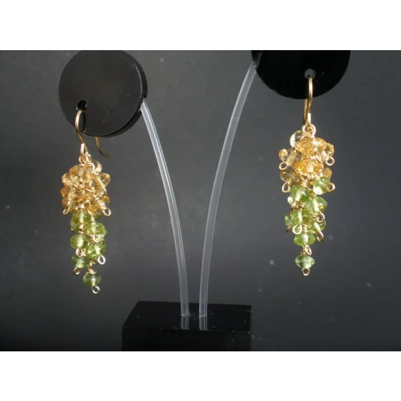 أوليفين وتوباز، أقراط جماعية، أحجار ميلاد أغسطس، مجوهرات