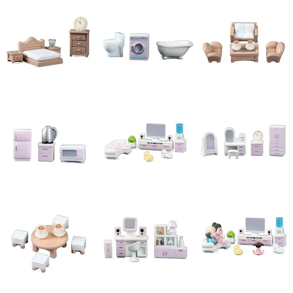 Divano letto del bagno mobili di simulazione 1:12 miniature mobili accessori per la casa delle bambole poltrona divano Set mobili per casa delle bambole