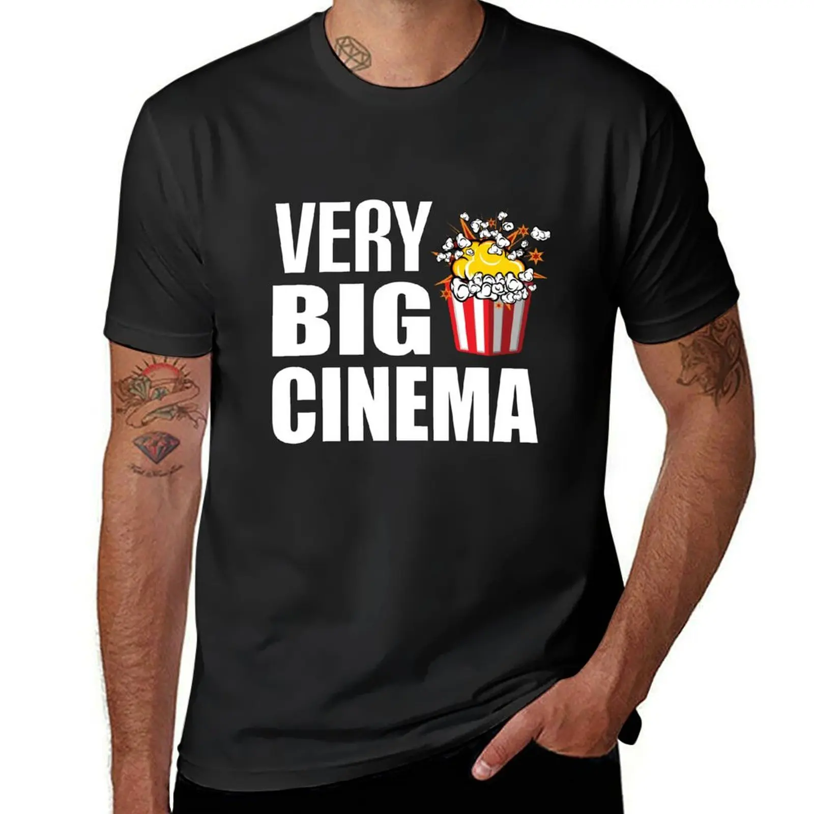 Very big cinema very big cinema funny denglish saying T-Shirt plus size tops sports fans mens clothes