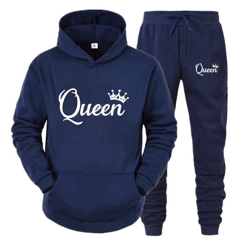 King Queen e King Hoodie com capuz para homens e mulheres, Y2k, Y2k, mangá