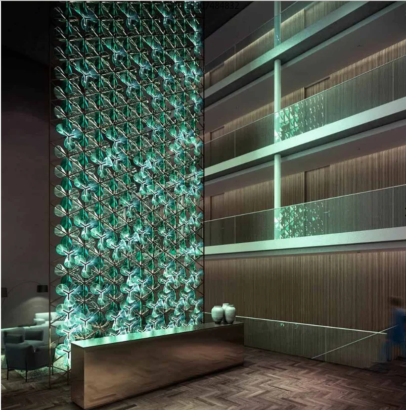 Custom Crystal Stainless Steel Room Divider, Hotel Decor Aliexpress Hot Sale