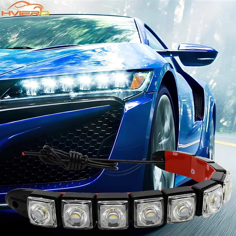 

Car DRL Multi Color Light Autos Decorative Flexible Daytime Running 6LED Auto Driving Strip Styling Headlights Strips Waterproof