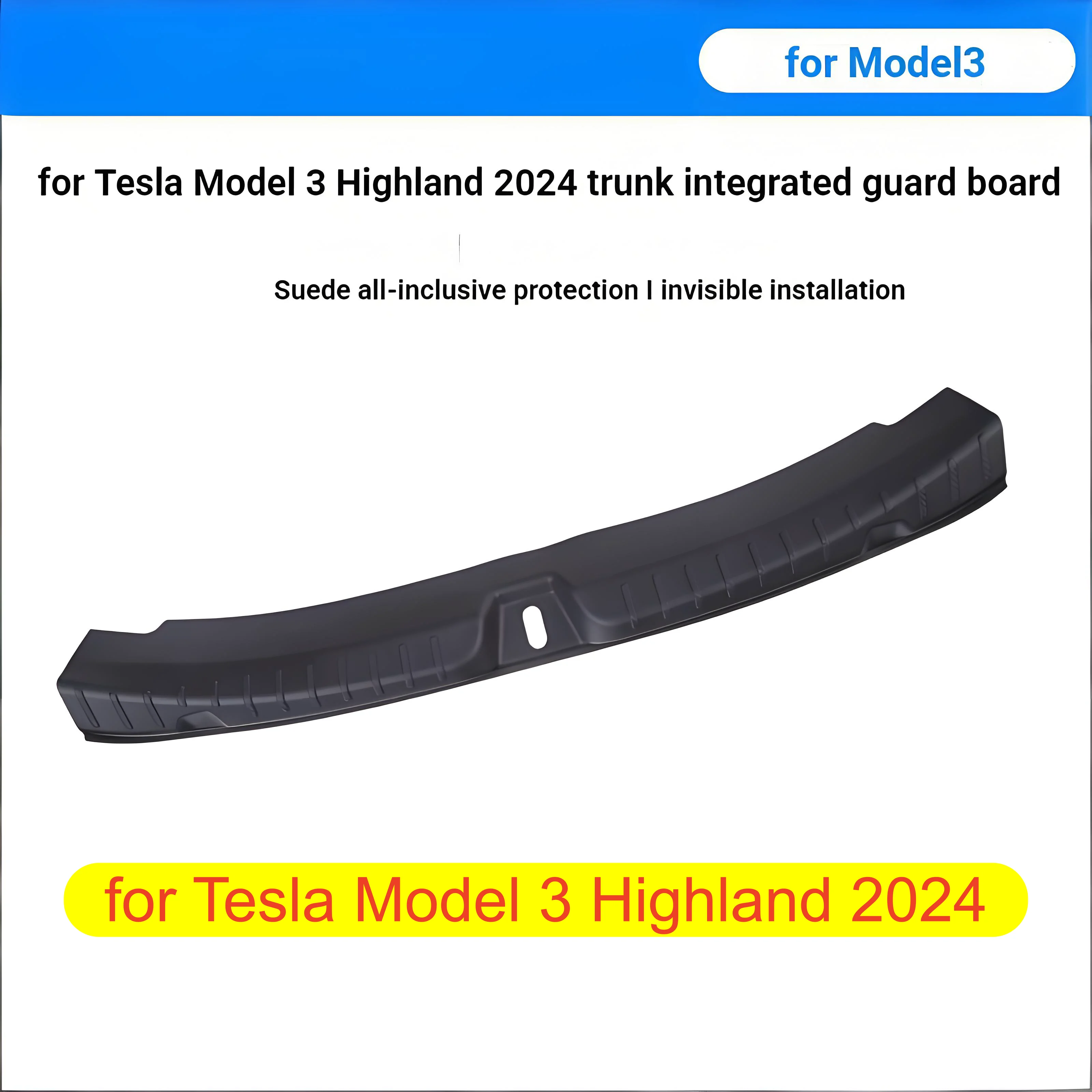 

for Tesla Model 3 Highland 2024 2025 Trunk Full-Cover Threshold Guard Protection Dirt-Resistant Modification Accessories