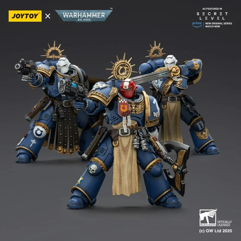 

JOYTOY Warhammer 40k 1/18 Action Figures Ultramarines Titus Laurels of Victory Sword Brethren Trio Metaurus Levantus Torvald