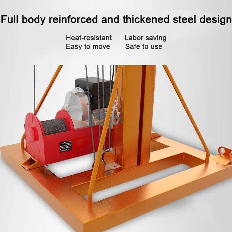 Wielofunkcyjny dźwig sufitowy do podnoszenia drzwi rolowanych, instalacji HVAC, rur pożarowych, szkła, wysokość podnoszenia 3/4/6M