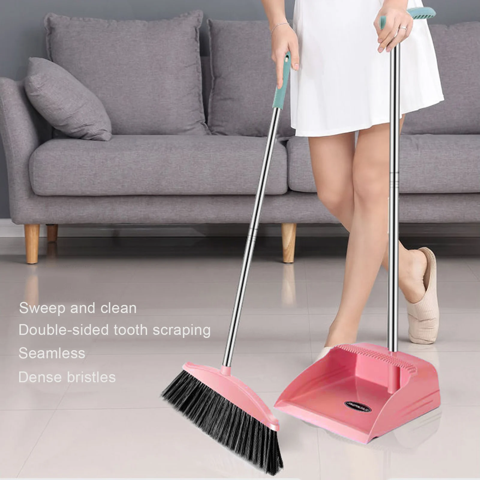 Cleaning Brush Broom Dustpans Set Broom and Scoop Set Folding Dustpan High-end Bathroom Water Wiper To Sweep Magic Brush Garbage