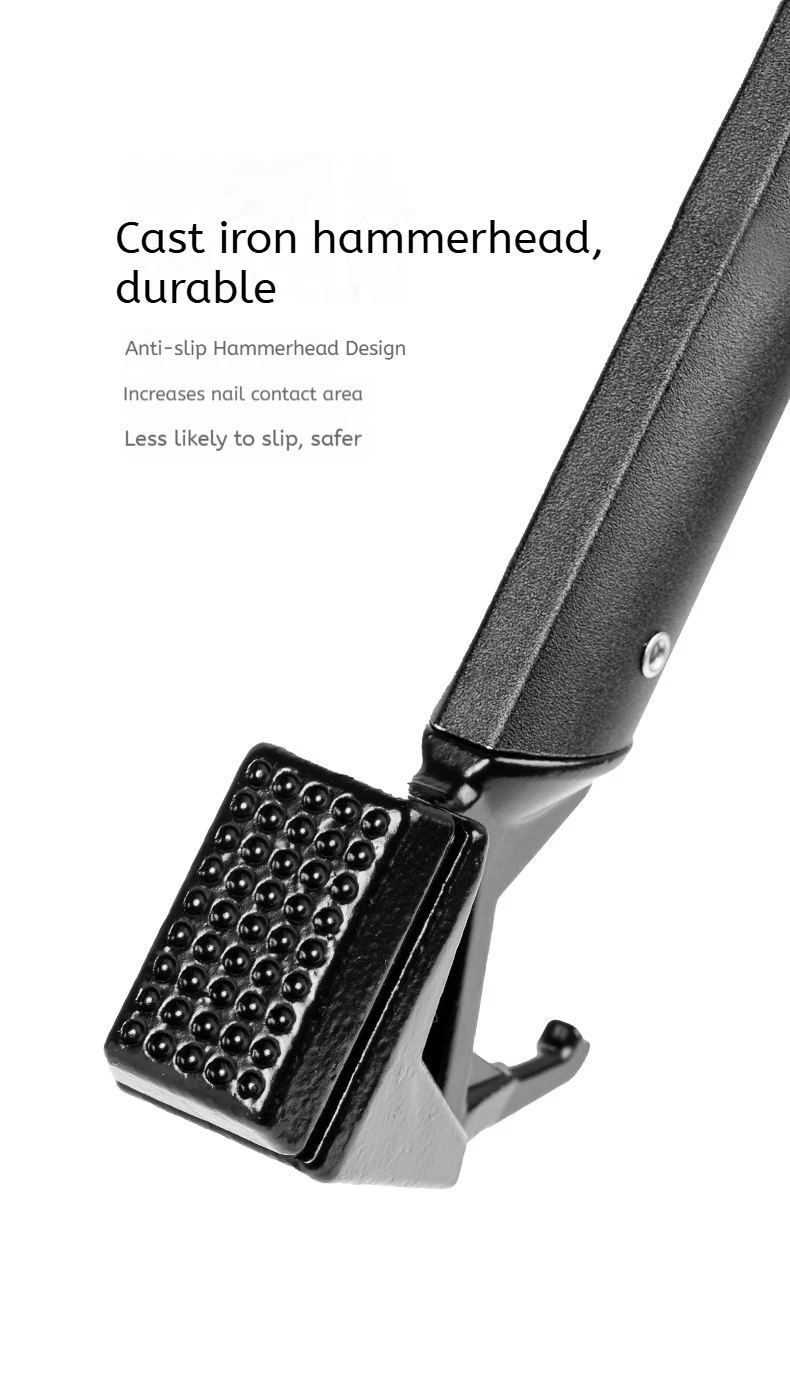 Outdoor-Camping-Hammer mit Aluminiumlegierungsgriff, Ultraleichter Zeltheringhammer, Rutschfester Tragbarer Wander- und Bergsteiger-Campingausrüstung – Detail 10
