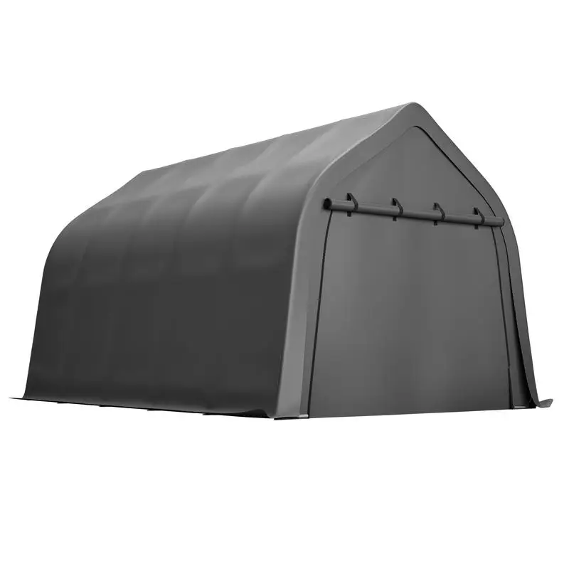 

Portable Instant Garage 12x30 FT, Enclosed Carport with High-Density Cover & Steel Frame, Roll-Up Door with Vent Windows,