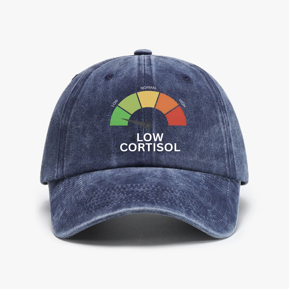 Fun Graphic Printing Summe Low Cortisol Levels Meme Baseball Cap men Women Comfortable Washed Soft Top hats