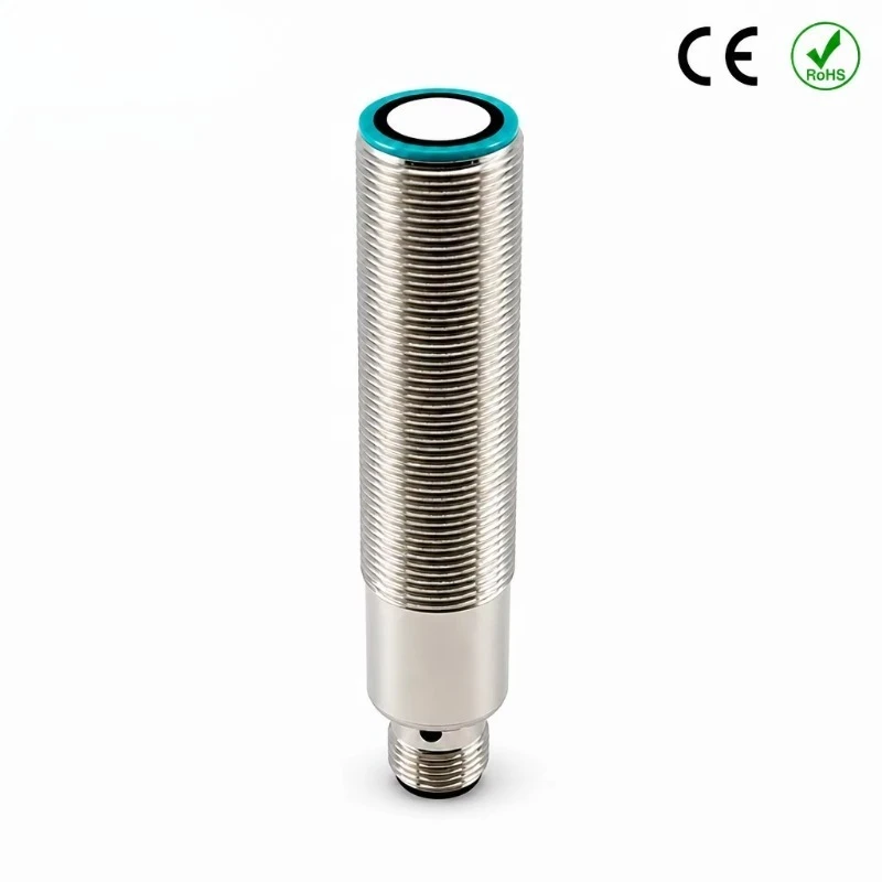 Ultrasonic Water Level Sensor 1m Measuring Range Waterproof IP65 Adjustable Distance CE RoHS Metal NPN/PNP 24V