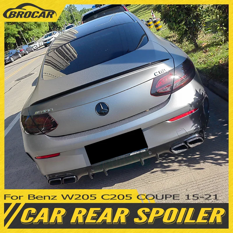 For 2015-2021 Mercedes Benz C Class W205 C205 Coupe 2 Door Trunk Spoiler C43 C63 AMG C180 C200 C300 C350 Trunk Boot Wing Spoiler